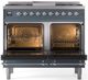 Ilve® Nostalgie II Series 40" Blue Grey Pro Style Dual Fuel Range-1