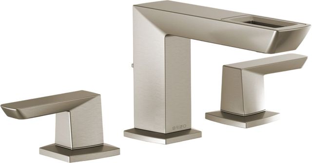 Brizo Vettis® Brilliance® Luxe Nickel® Widespread Lavatory Faucet With Open-Flow Spout-0
