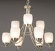 YHD Mirror Lake Brush Nickle/White 9-Lights Chandelier-2