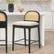 Armen Living Lucio Black/White Counter Stool-1