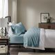 Olliix by Madison Park Teal Queen Peached Percale Cotton Sheet Set-2