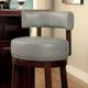 Furniture of America® Shirley 2-Piece Dark Oak/Gray Bar Stool Set-1