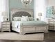 Steve Silver Co. Highland Park Cathedral White/Gray Upholstered Queen Panel Bed-2