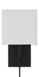 Cal® Lighting & Accessories Oberlin Dark Bronze/White Wall Lamp-2