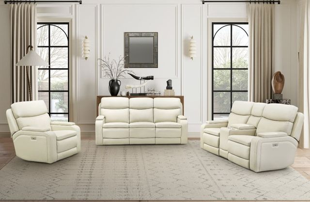 BarcaLounger® Gunner Kobi Almond Leather Power Recliner-2