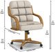 Chromcraft Customizable Ryland Tufted Back Swivel Tilt Caster Casual Dining Chair-2