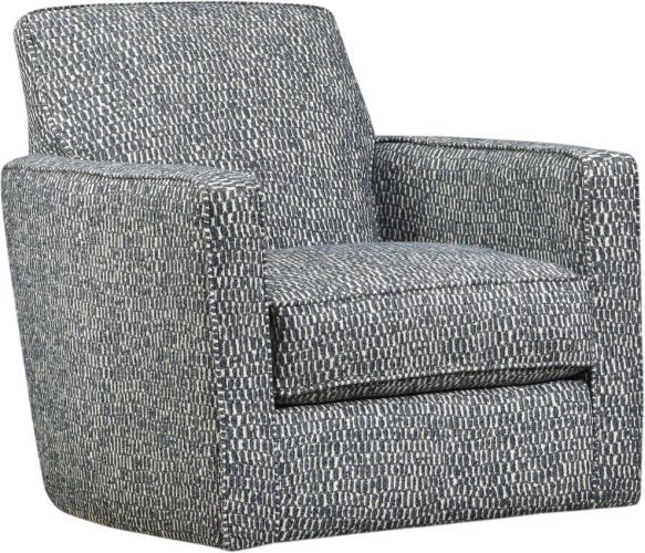 Fusion Furniture Universal Denim Beaumont Blue Swivel Glider Chair-0