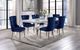Furniture of America® Jewett 2-Piece Blue/Chrome Wingback Chair Set-1