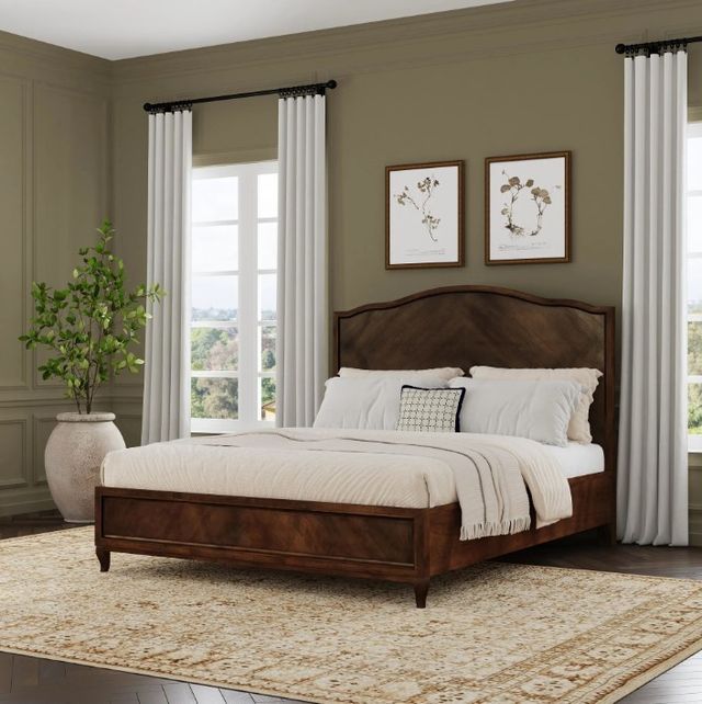 Flexsteel® Bellevue Whiskey Brown King Platform Bed-1