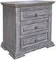 International Furniture Direct Terra Gray 4-Piece Weathered Gray Hand-Rubbed Eastern King Bedroom Set-2