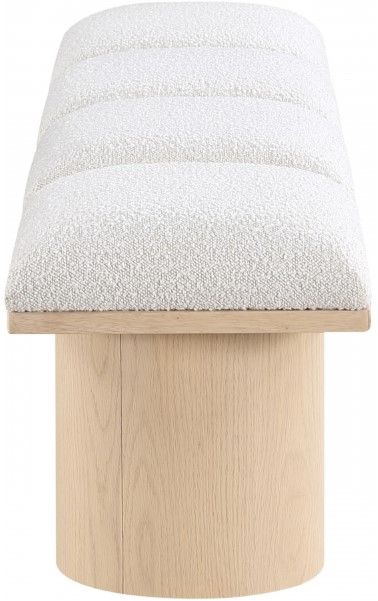 Meridian Furniture Pavilion 4-Piece Cream/Natural 62" Modular Bench Set-2