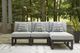 Signature Design by Ashley® Beachloft 4-Piece Black/Gray Aluminum/Fabric Outdoor Sectional-1