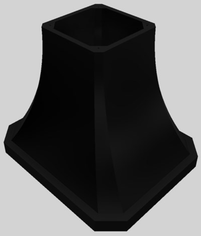 Vent-A-Hood® Designer Series 36" Black Island Range Hood-2