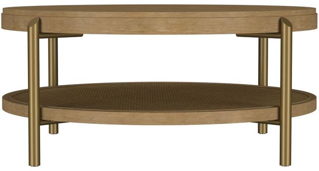 Coaster® Arini 2-Piece Sand Wash Occasional Table with Aged Brass Base Set-3