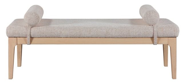 Meridian Furniture Priscilla Beige/Natural Upholstered Bench-1