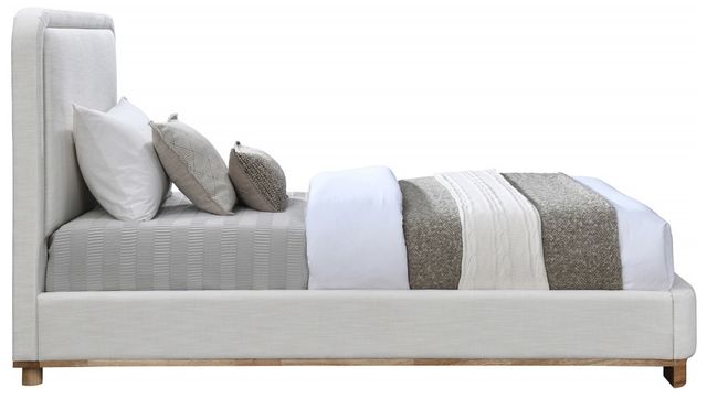 Meridian Furniture Nolita Cream/Natural Twin Linen Textured Upholstered Bed-2