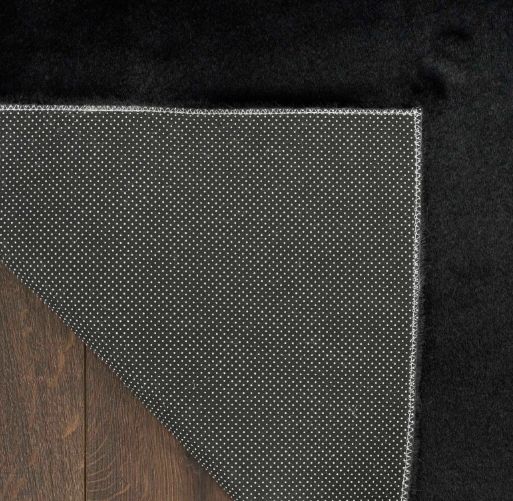 Nourison Home™ Soft Plush Rabbit Fur SFF01 Black 5'x7' Area Rug-2