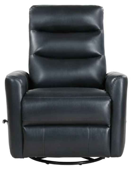 New Classic® Home Furnishings Takami Black Manual Swivel Recliner-2