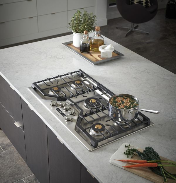Monogram 36" Stainless Steel Deep-Recessed Natural Gas Cooktop