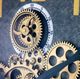 YHD Dark/Gold Round Gear Clock-3