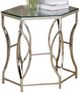Furniture of America® Zola Glass Top End Table with Chrome Frame -0
