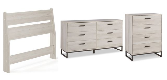 Signature Design by Ashley® Socalle 3-Piece Natural Twin Panel Headboard Bedroom Set-0