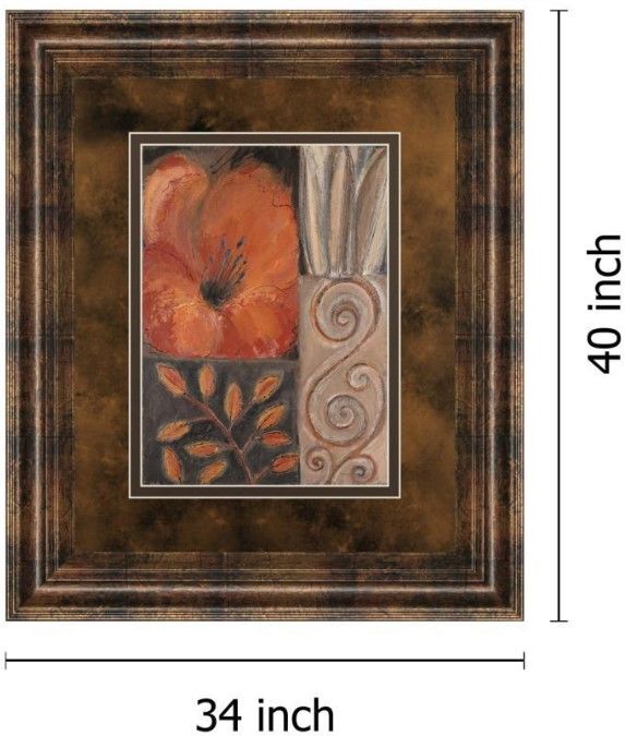 Classy Living Rosie Abraham Orange Burst I 40" Wall Art-2