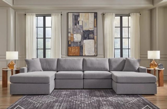 Signature Design by Ashley® Modmax 4-Piece Granite U-Shape Double Chaise Sectional-3