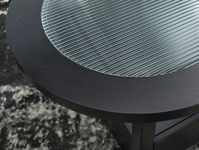 Signature Design by Ashley® Winbardi Glass Top Coffee Table with Black Base-4