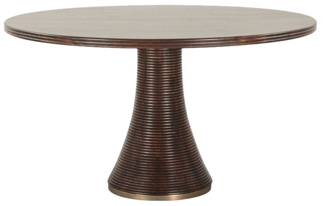 Home Trends & Design Bijou Dark Sienna Round Dining Table-0