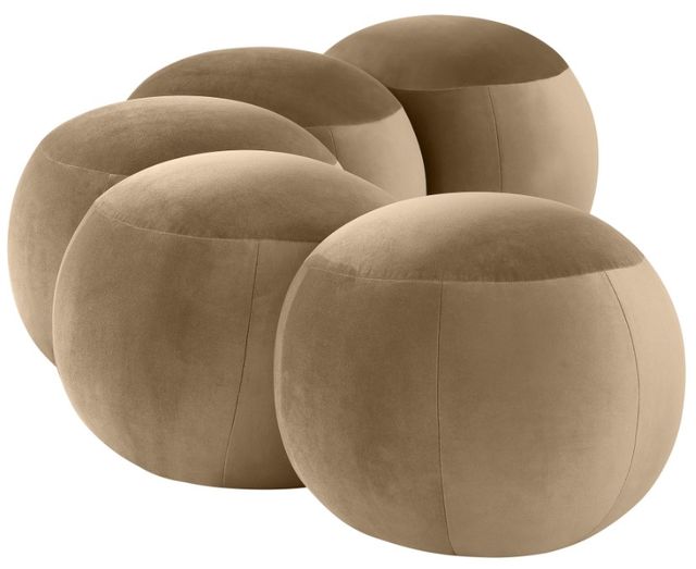 Meridian Furniture Apollo Beige 75" Velvet Upholstered Bench-1