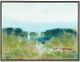 Olliix by Madison Park Signature Blue Morning Fields Green Hand Embellished Framed Canvas-0