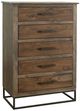 International Furniture Direct Natural Teca Brown Chest-0