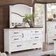 Furniture of America® Alyson Distressed White/Walnut Dresser-1