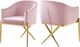Meridian Furniture Xavier Pink/Gold Velvet Dining Chair-3