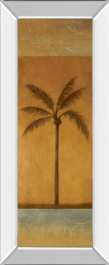Classy Art Golden Palm l by Jordan Grey Mirror Framed Wall Art-0