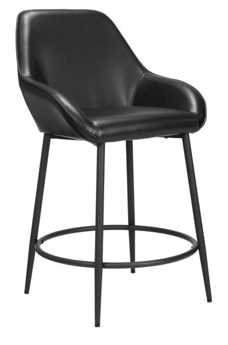 Zuo® Modern Vila Black Counter Stool-0