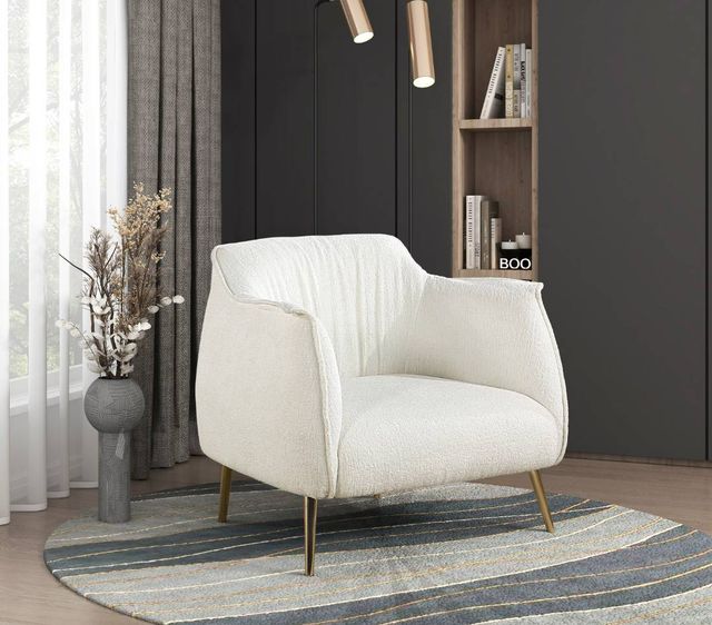 Homelegance® Rachel White Accent Chair-1