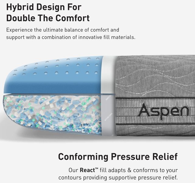 BEDGEAR® Aspen 2.0 Performance® Medium Standard Pillow-4