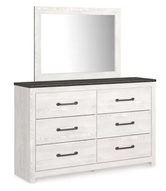 Signature Design by Ashley® Gerridan 4-Piece Gray/White Full Panel Bed Set-2