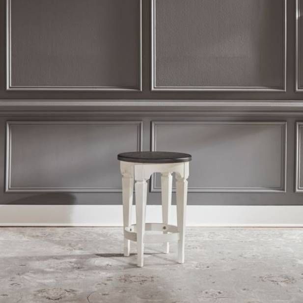 Liberty Furniture Allyson Park Charcoal/Wirebrushed White Console Stool-1