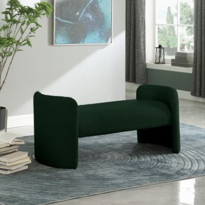 Meridian Furniture Peyton Green Bench-2