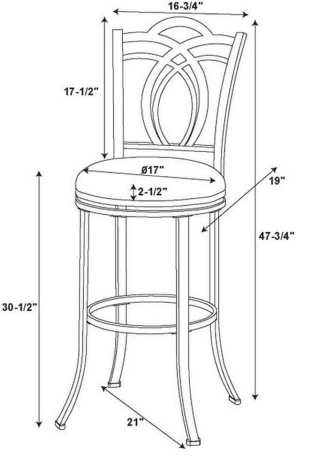 Linon Calif Coffee Brown Bar Stool-2