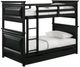 Elements International Calloway Black Bunk Bed Trundle -0