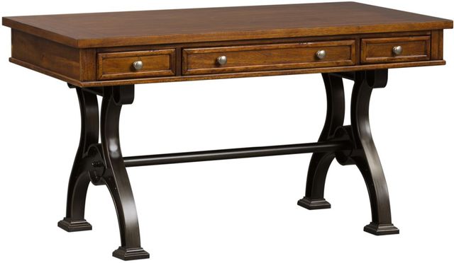 Liberty Furniture Arlington House 2-Piece Cobblestone Brown Office Desk Set-1