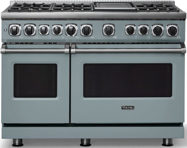 Viking® 7 Series 48'' November Sky Pro Style Dual Fuel Range with Griddle-2