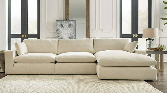 Benchcraft® Elyza 3-Piece Linen Right-Arm Facing Sectional and Chaise-2