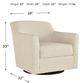Signature Design by Ashley® Bradney Linen Swivel Accent Chair-4