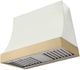 AGA Marquee 36" White Wall Mounted Range Hood with Brushed Brass Trim-0