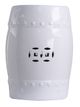 A & B Home White Zella Garden Stool-1